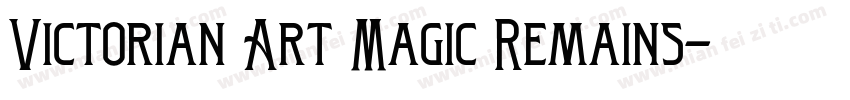 Victorian Art Magic Remains字体转换